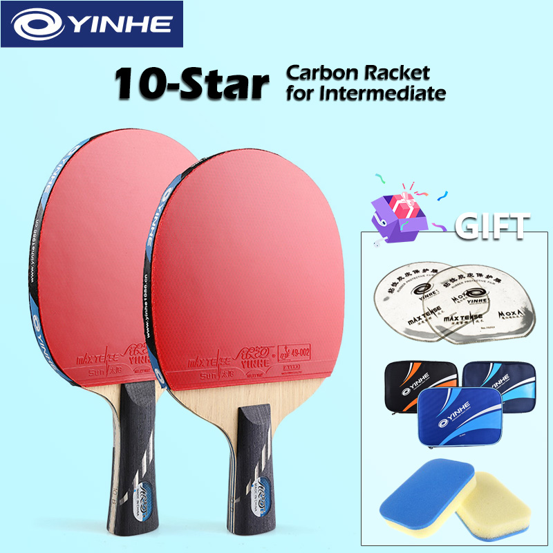 Yinhe 10-star Ping Pong Racket - Table Tennis Grip Tape avaliação e preço