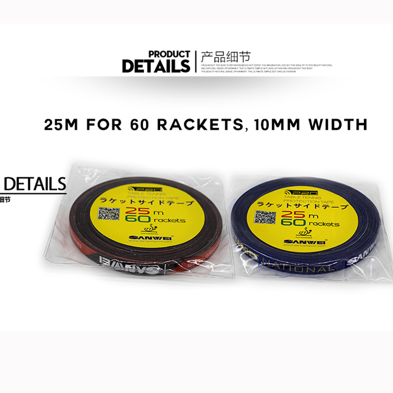 1cm*25M SANWEI Table Tennis Ra - Table Tennis Grip Tape avaliação e preço