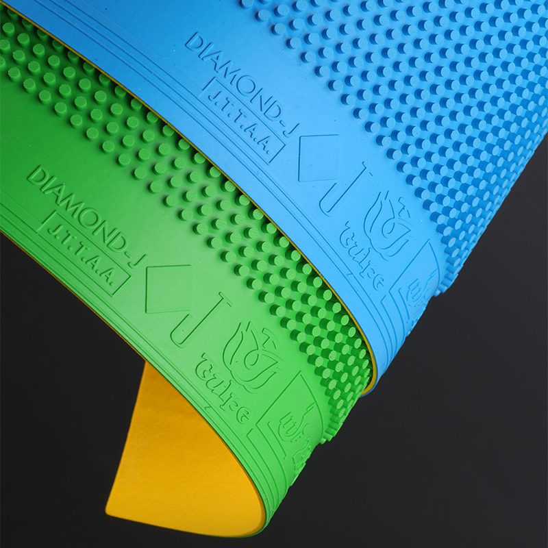 New TULPE Green Blue Red Table - Table Tennis Forehand Rubber avaliação e preço