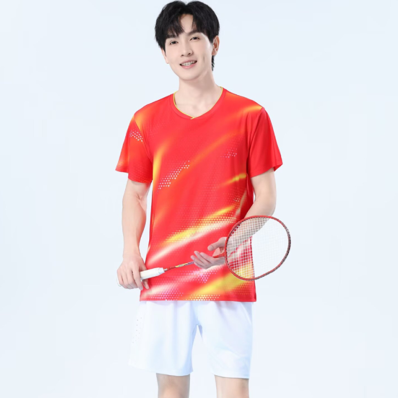 Men Quick Dry Badminton Shirt  - Table Tennis Logo Free avaliação e preço