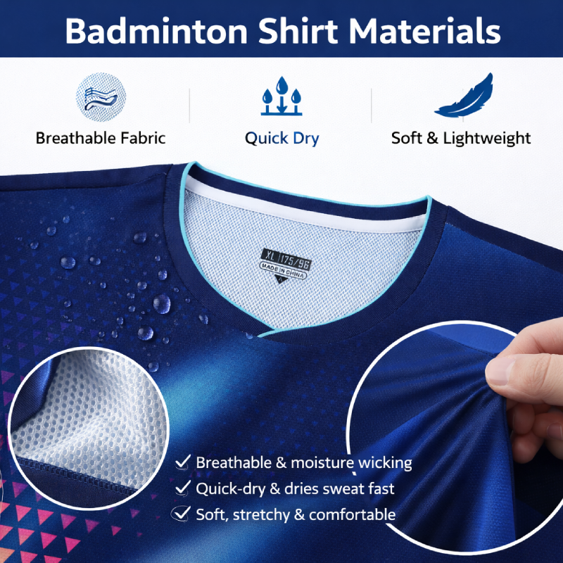 Men Quick Dry Badminton Shirt  - Table Tennis Logo Free avaliação e preço